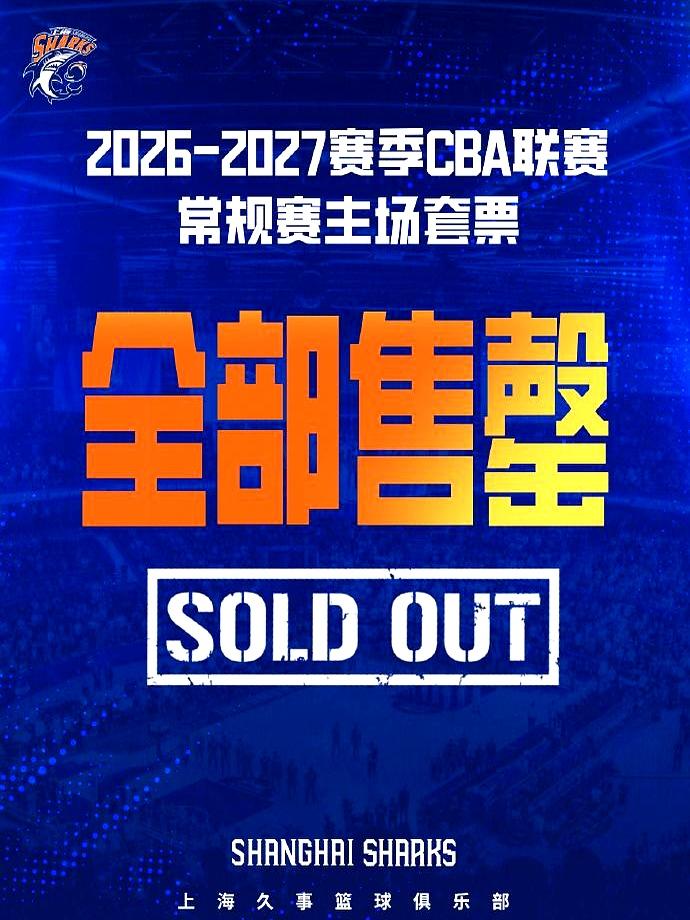 上海男篮下赛季套票居然提前抢光了，777张，最贵四万二，最便宜两千多，粗粗一算少