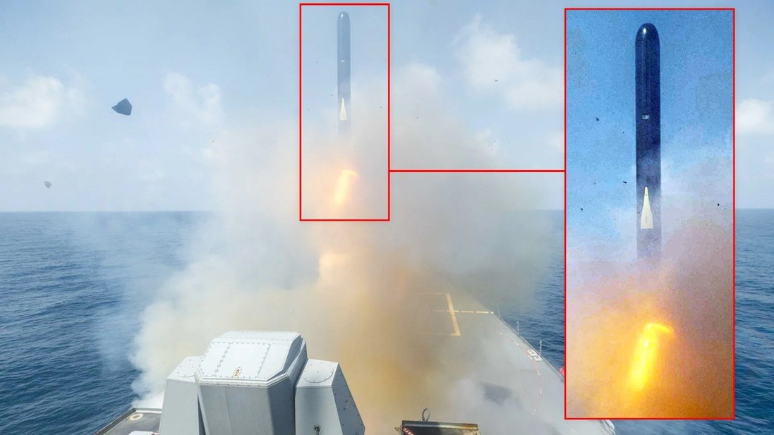 在对伊朗的空袭中，美国海军发射了一枚此前从未见过的黑色“战斧”巡航导弹。据TWZ