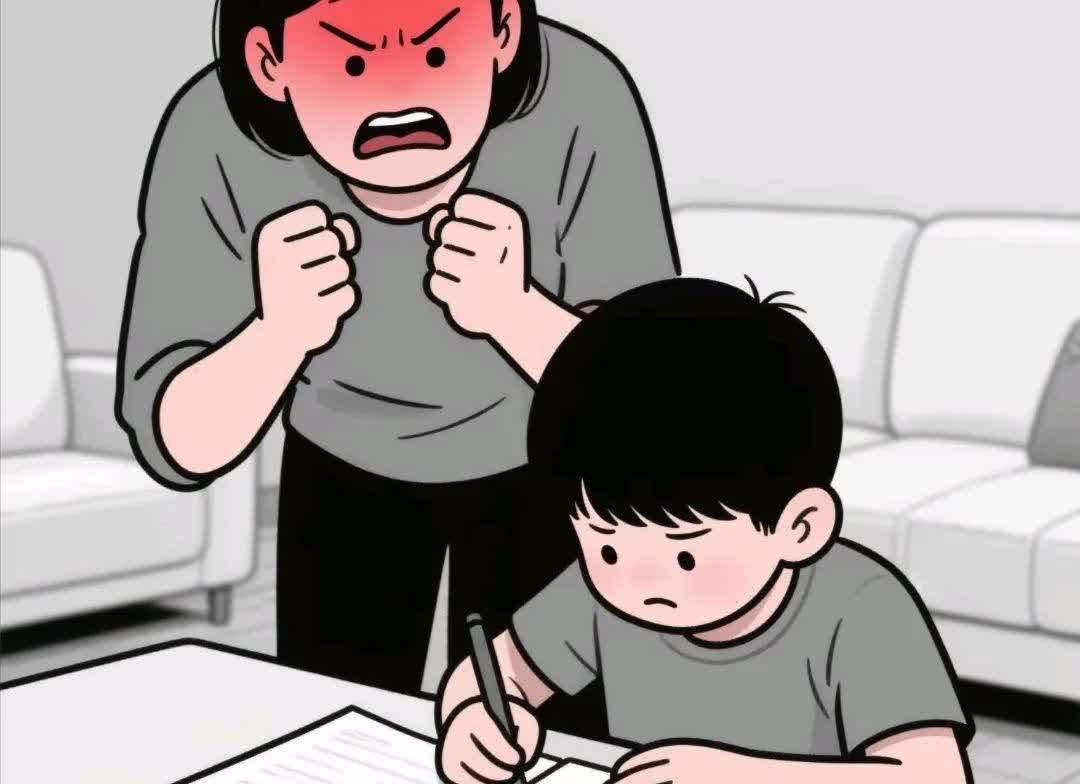 补习班老师打视频给同事，说她小孩一个英语单词十分钟都拼不出来，三个小时记5个单词