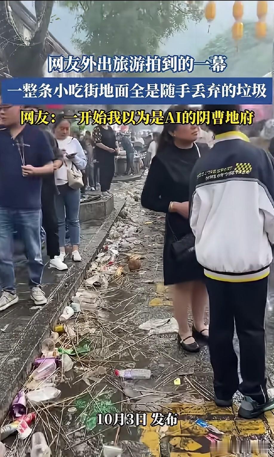 是垃圾桶数量太少，还是没有环卫工人？