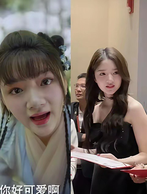 难怪任敏不愿意承认自己是普女，她一直强调自己像鹿晗，原来线下的她真的不丑，不仅个