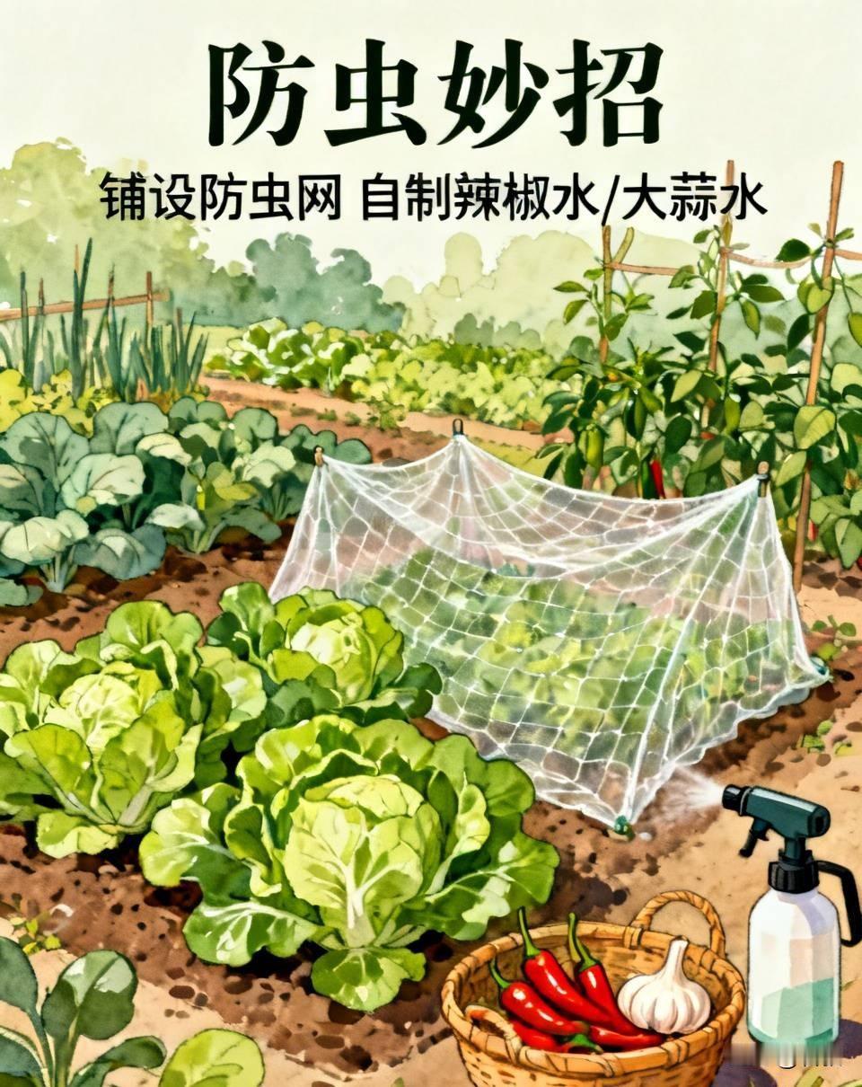种植蔬菜你有哪些防虫妙招现在正是绿甘蓝、菜花还有各类绿叶菜播种、移栽的旺季，