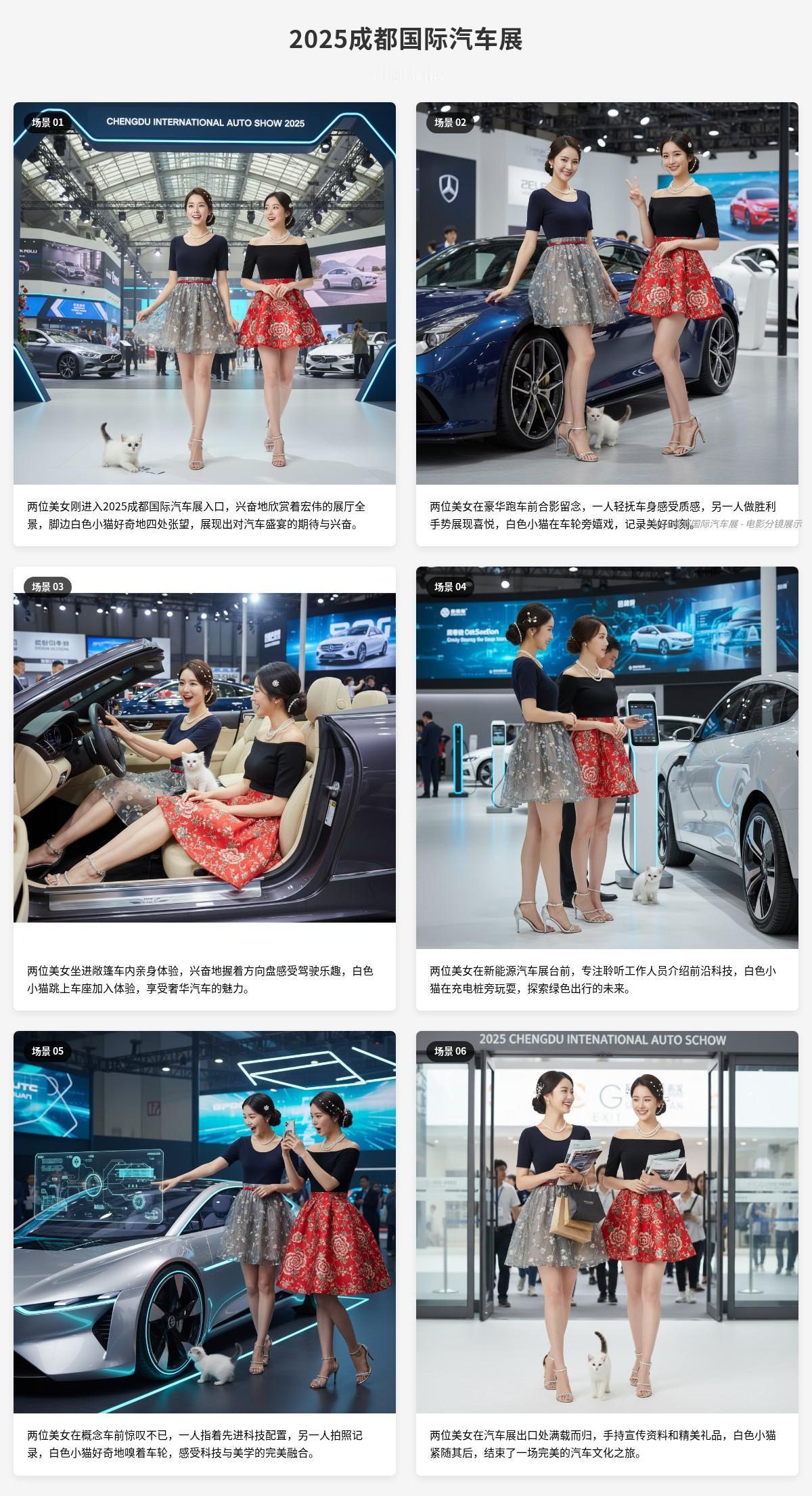 姐妹们，今天我和闺蜜打卡了2025成都国际汽车展，简直是视觉盛宴！从踏进展厅那一