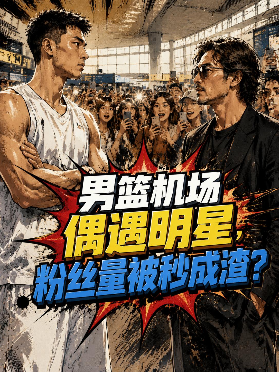 杨瀚森、徐昕、高诗岩、贺希宁等人表情僵住，没想到中国男篮的人气依旧差了不少的意思