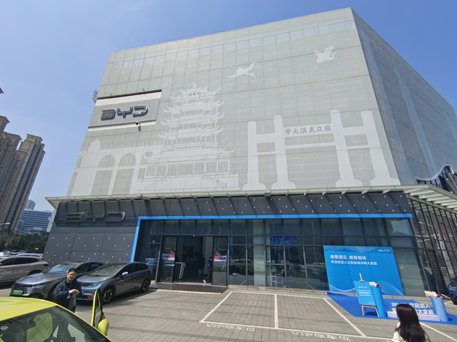 比亚迪贴膜中心海洋网堵车这就是比亚迪的4S店，用试驾车堵住开贴膜的车。前因：