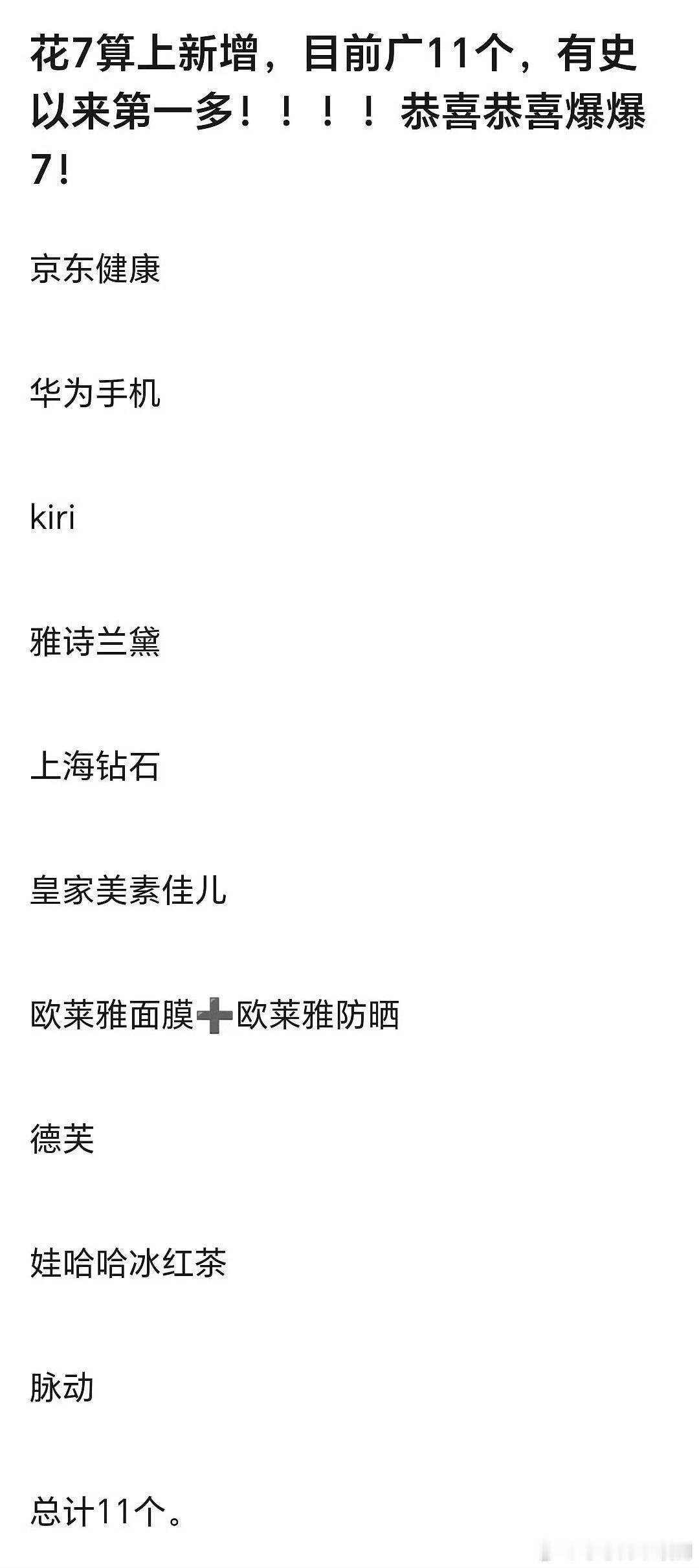 花儿与少年花少7目前算上新增11广为最多一季官方认证大爆。花儿与少年‖