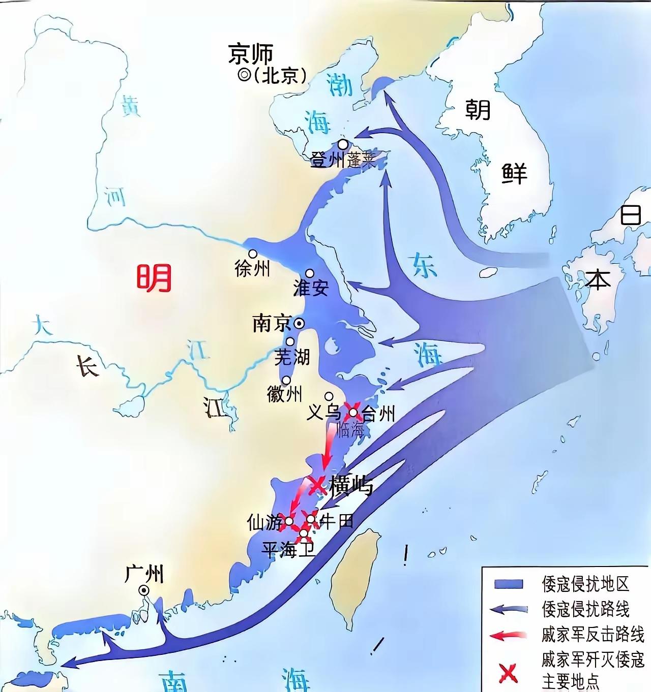 进攻才是最好的防御，元、明两代，倭寇几乎窜犯了我国全部海疆，今天在甲海岸登陆，明
