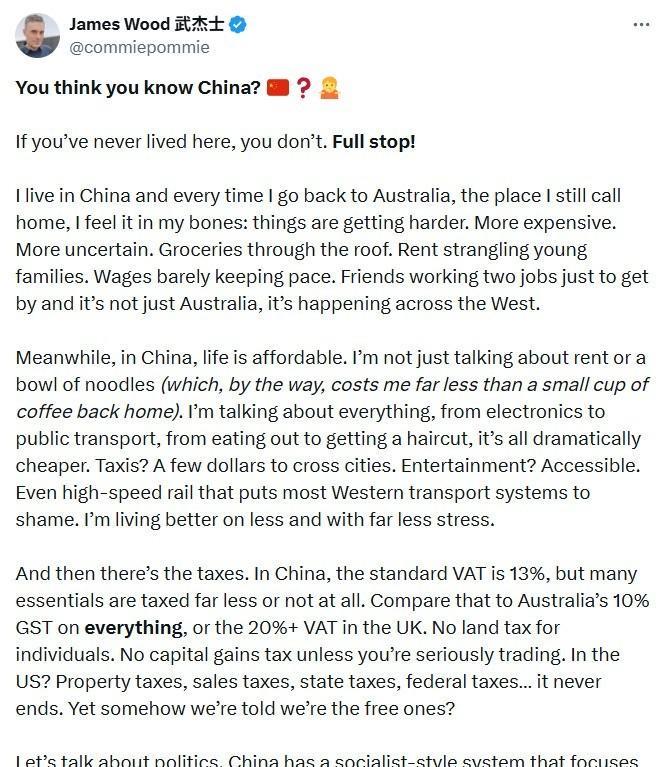 一位澳大利亚网友的吐槽：澳大利亚现在卷的非常厉害咱先唠唠这位老哥的情况——他在