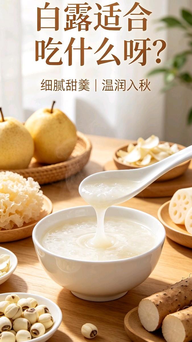 白露吃什么最合适呀？白露到，秋燥悄悄找上门。老话讲究白露食白、清补润燥，不