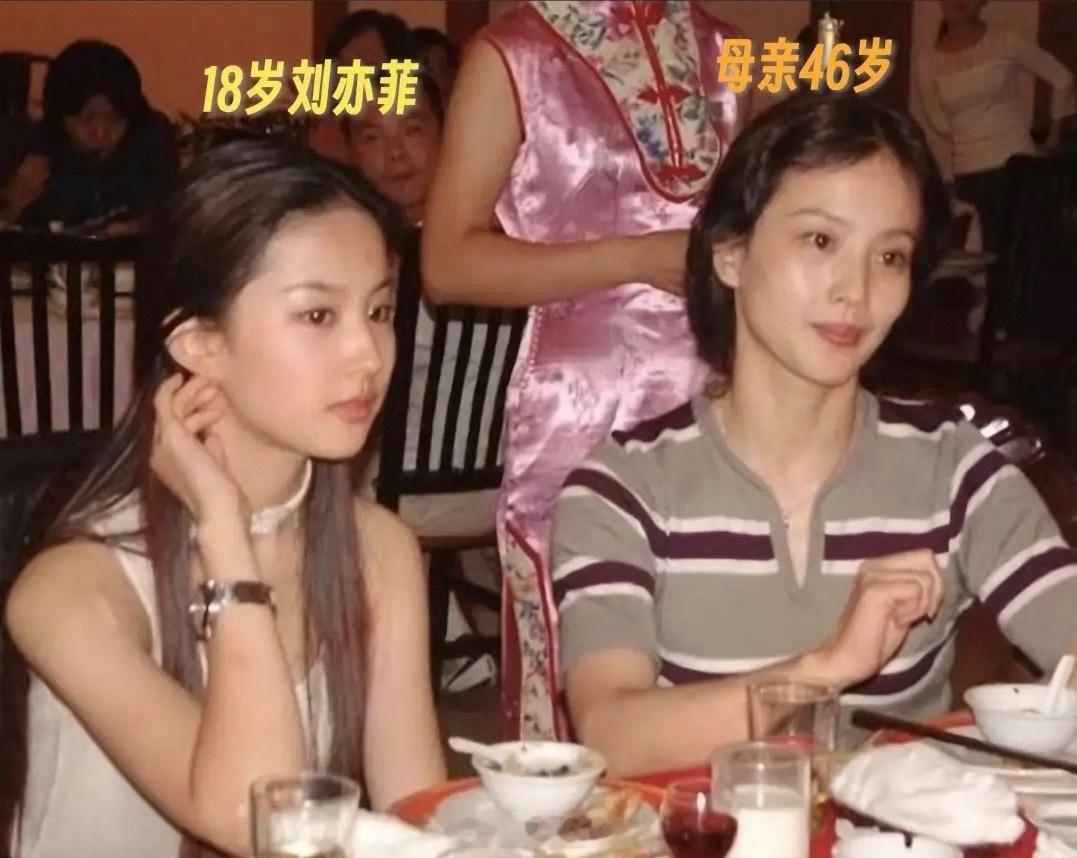 刘亦菲和母亲，时隔多年今昔对比。这颜值真不是吹的，看她母亲、她外婆、她小姨就懂了