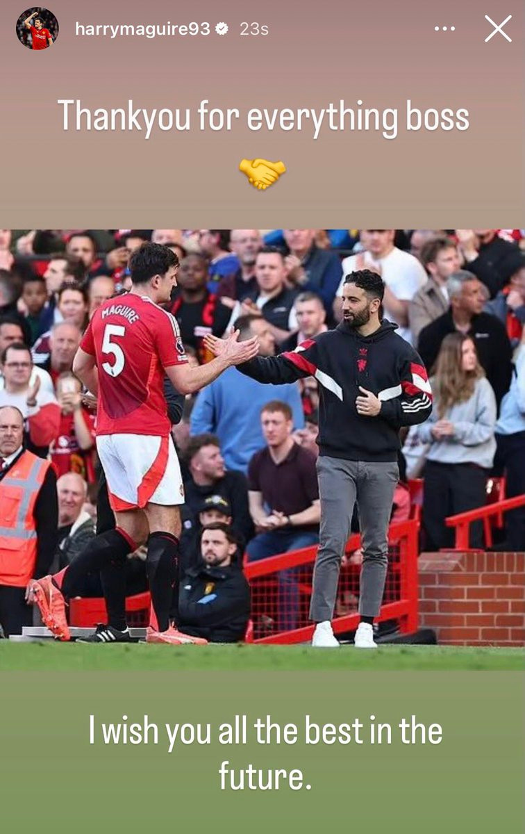 马奎尔，第一个向阿莫林发送消息的球员“Thankyouforeveryth