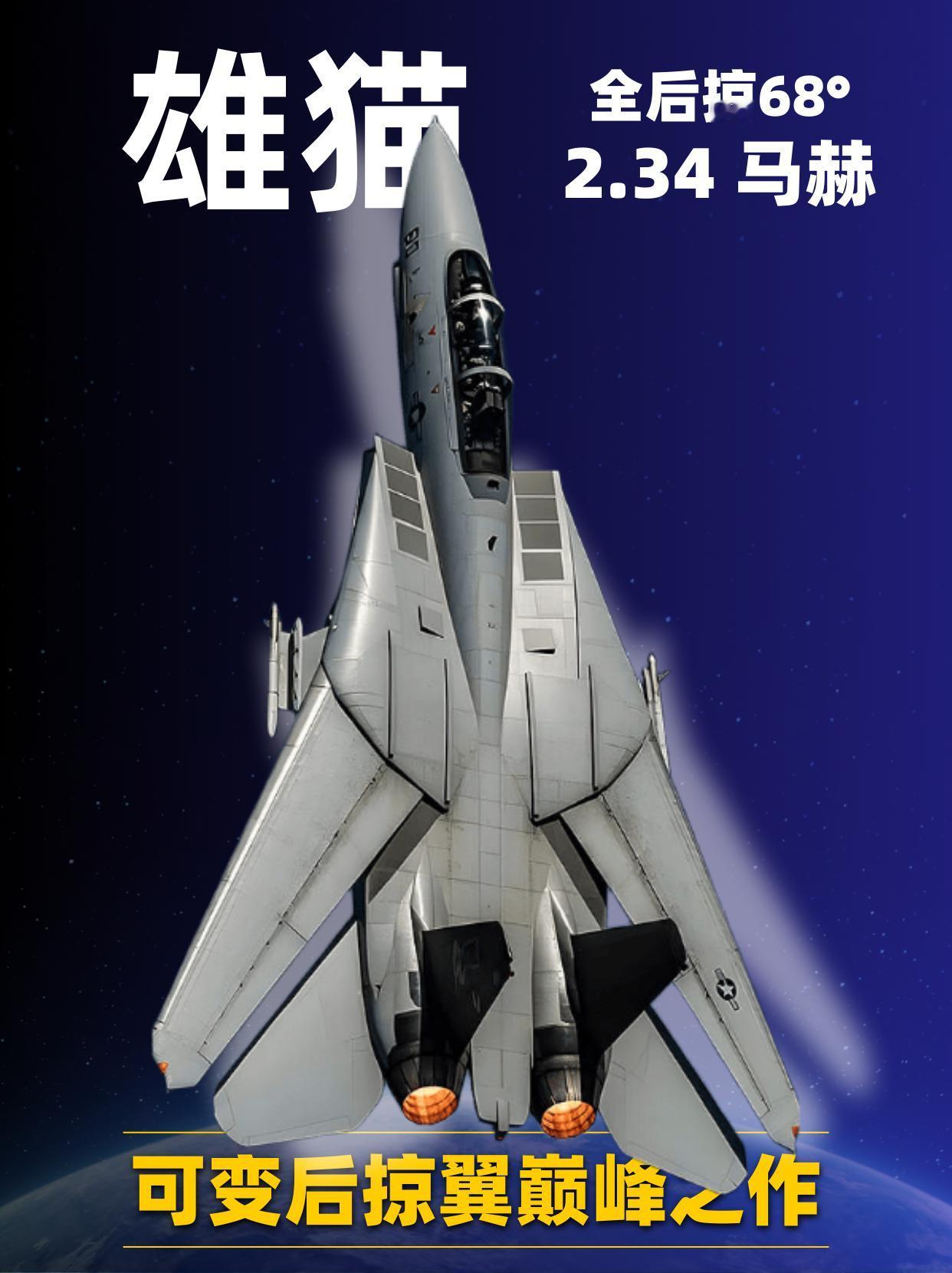 F14可变后掠翼：战机气动设计的巅峰标杆！F14“雄猫”战机凭借精准可控的可