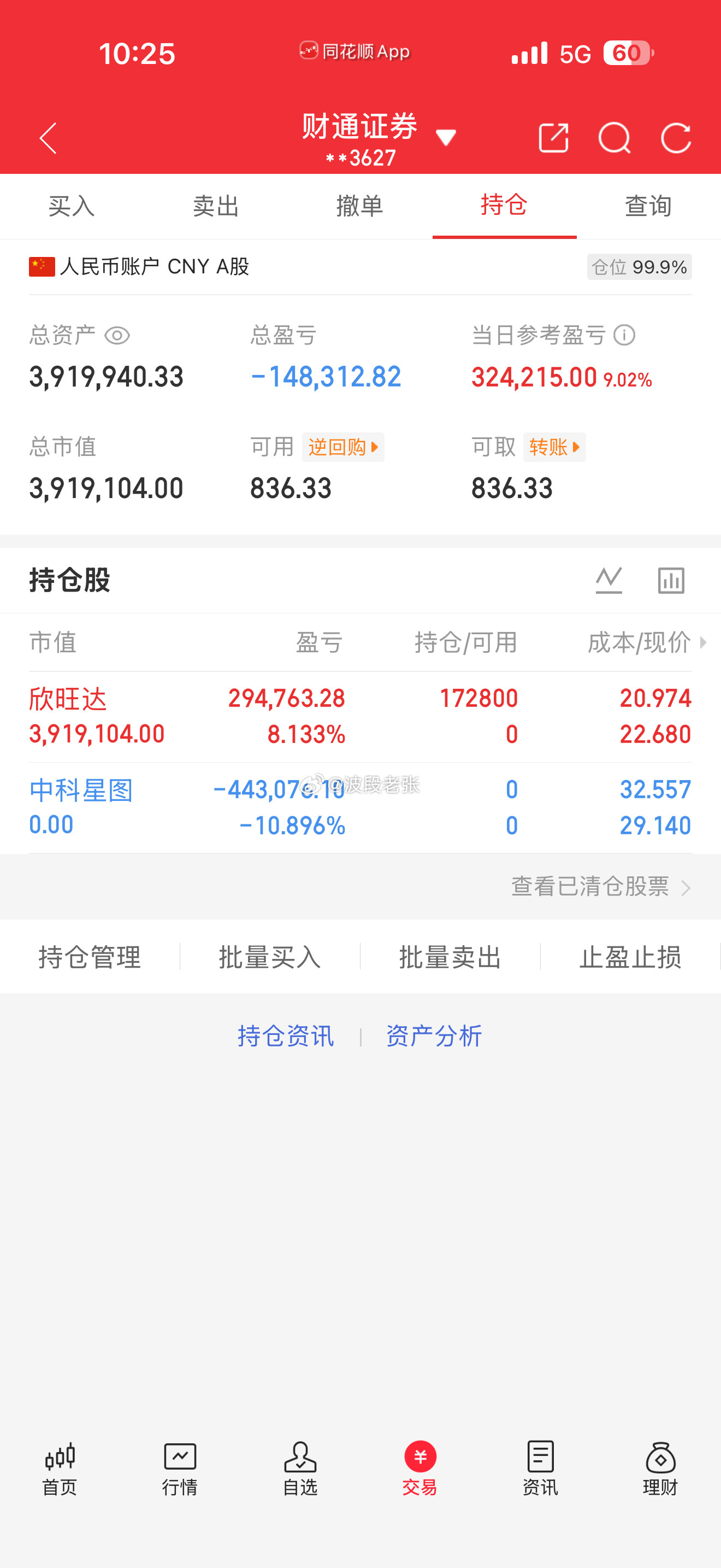 记录一下，个人盈亏记录，不做参考建议，股市有风险，投资需谨慎！​​​