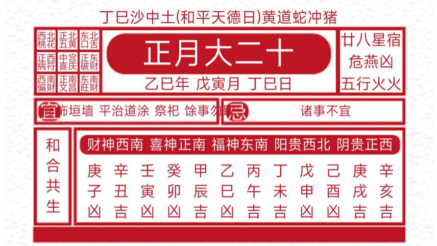 每日黄历吉凶宜忌2025年2月17日