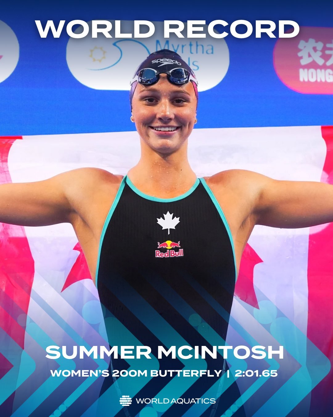 #刘子歌保持17年世界纪录被打破#萨默·麦金托什(SummerMcIntosh