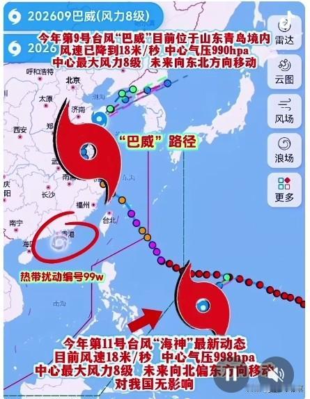 听说“巴威”是强台风？做为青岛人，我是一点没感觉出来，下了几个小时的小雨，刮了