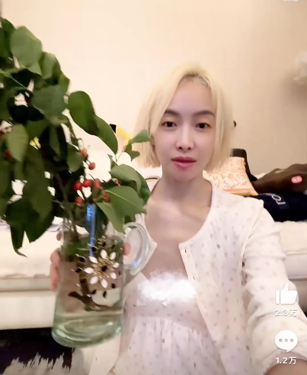 宋茜现在长这样，这发色一点都不适合她真的。