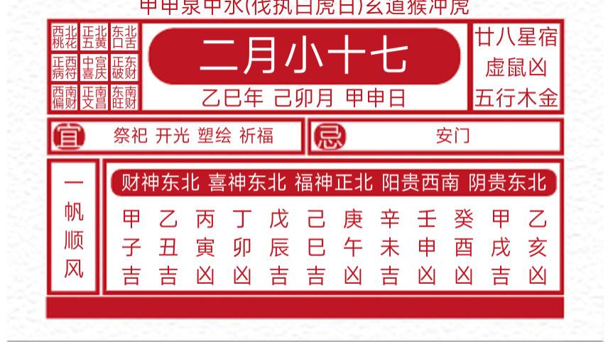 每日黄历吉凶宜忌2025年3月16日