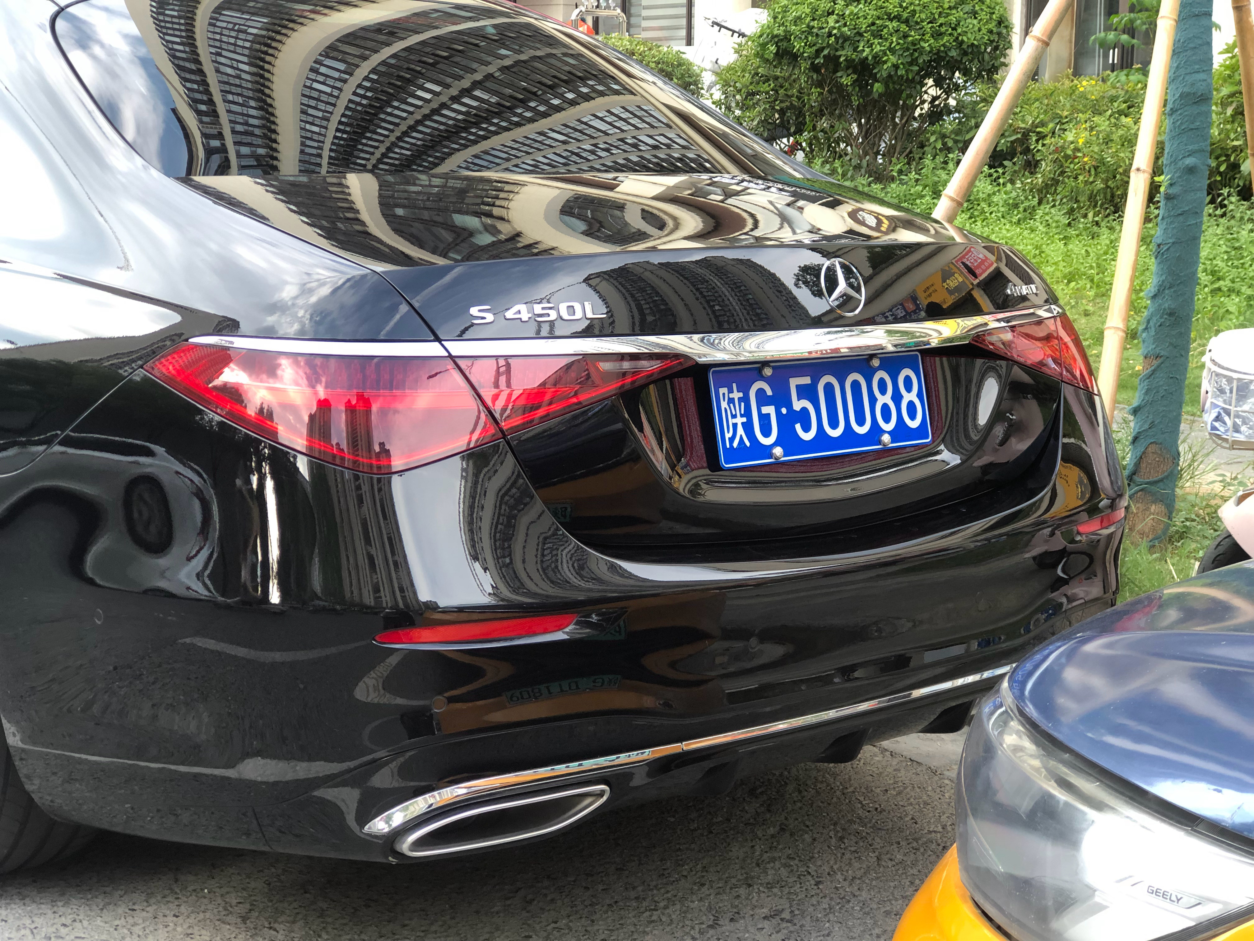 全球车牌陕G50088奔驰S450L安康