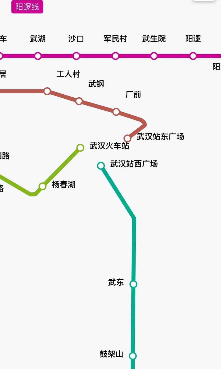 闲时无聊看了看武汉地铁图，有的地方真的跟地铁好抽象😳