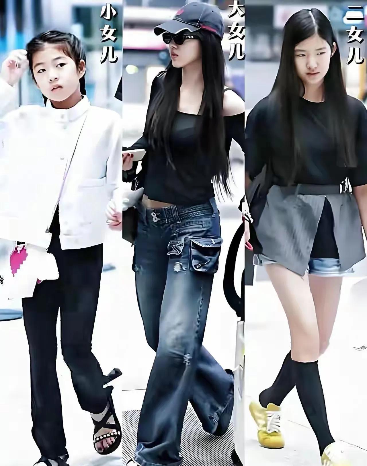 汪峰的女儿真奇怪，妈妈越漂亮就越生不出漂亮女儿！三个女儿就属老大最有气质，并且也
