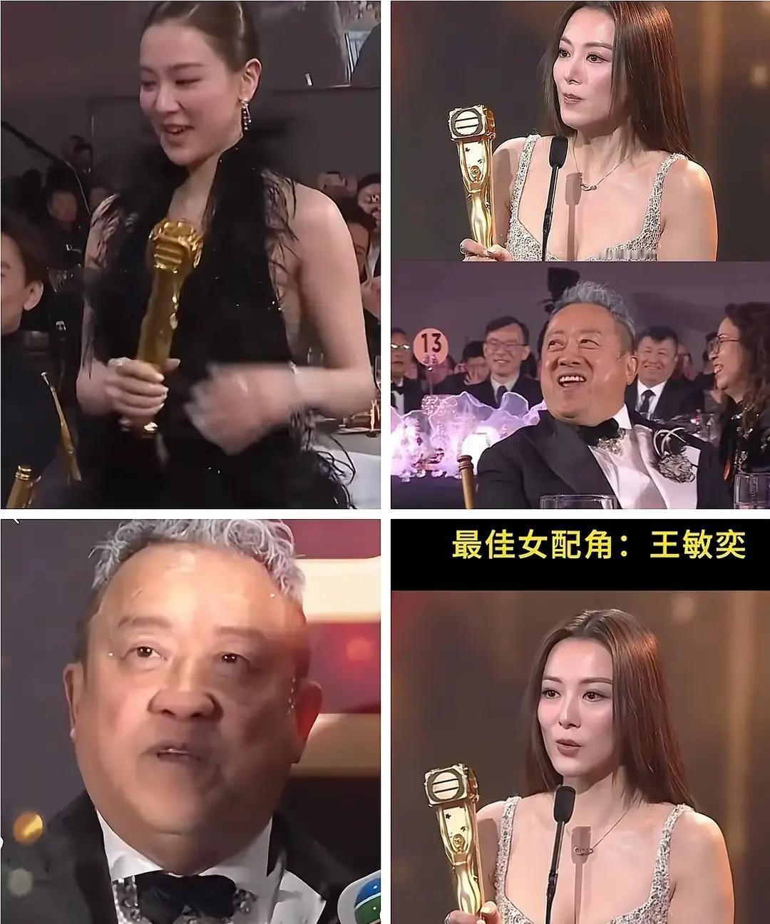 14岁跑龙套，30岁拿奖被骂TVB颁奖礼那晚，她上台前手心全是汗。镜头扫过