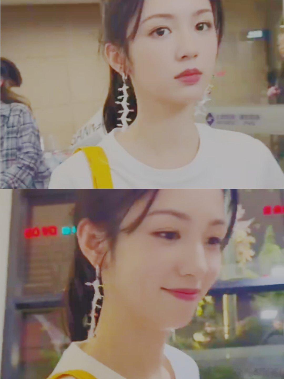 周也新中式高马尾去戛纳​​​