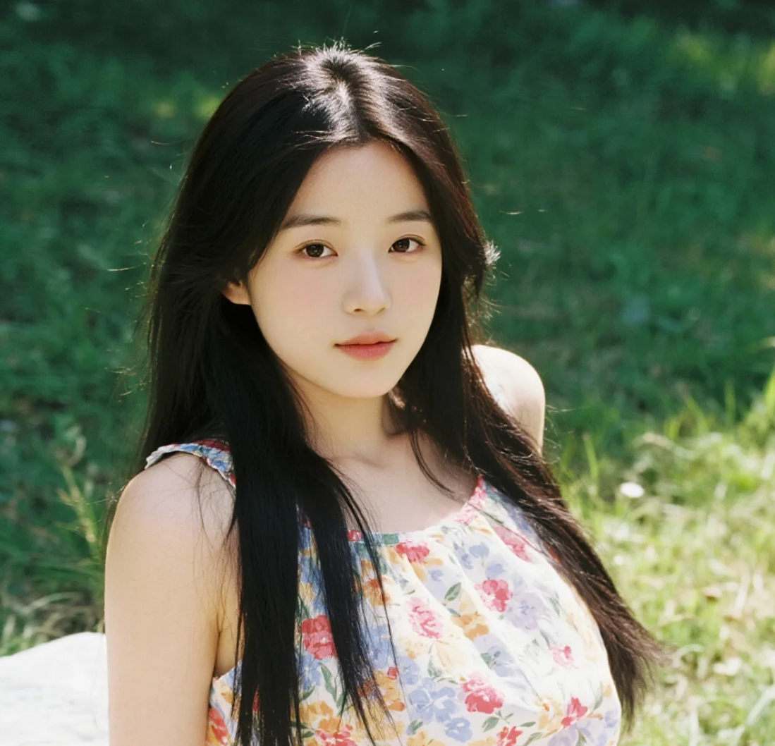 公园午后时光，少女慵懒又恬静美好