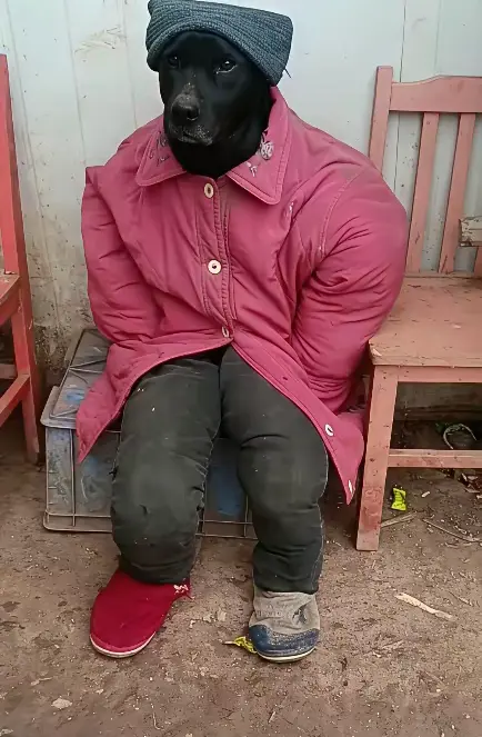 狗子也模仿的太像了，哈