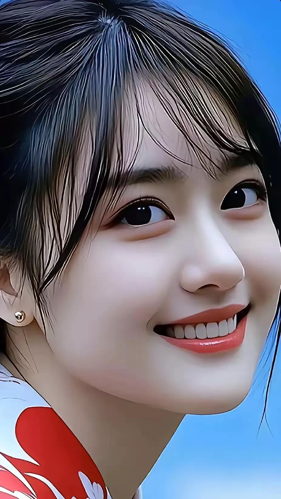 元气少女微笑，甜美动人，清新自然！😊🌸💖
