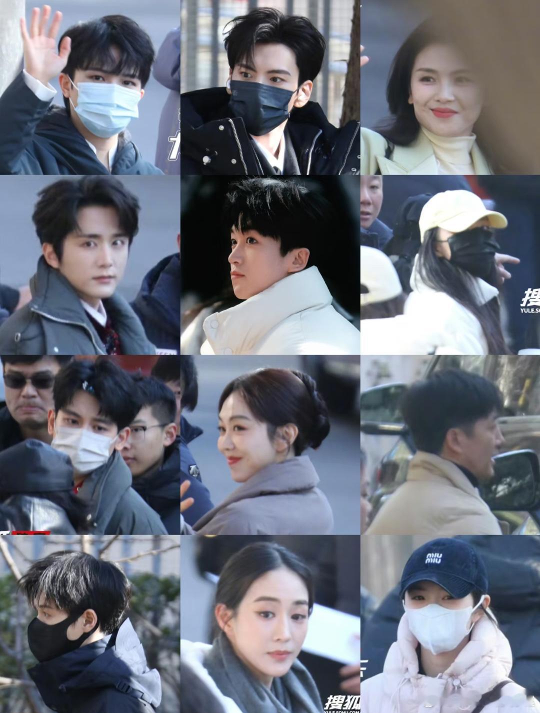 出席春晚第三次联排的明星周深、刘宇宁、李现、李昀锐、刘浩存、宋威龙、毛不易、苏有