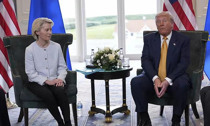 美国纯粹是吃黑！！！7月27日，特朗普表示：美国与欧盟达成新协议。美方表示：美