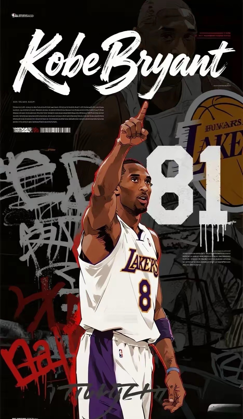 【科比81分，经典纪念壁纸💜💛♾️】2006年1月22日，科比·布莱恩特在湖