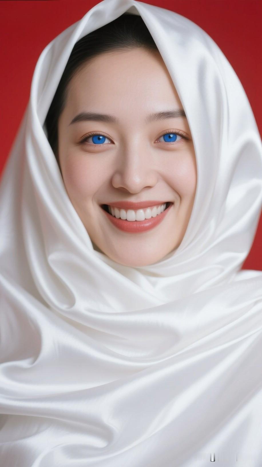 这描述简直勾勒出了一幅绝美画面！想象一下，一位精致的美人，身着优雅的红白裙，那色