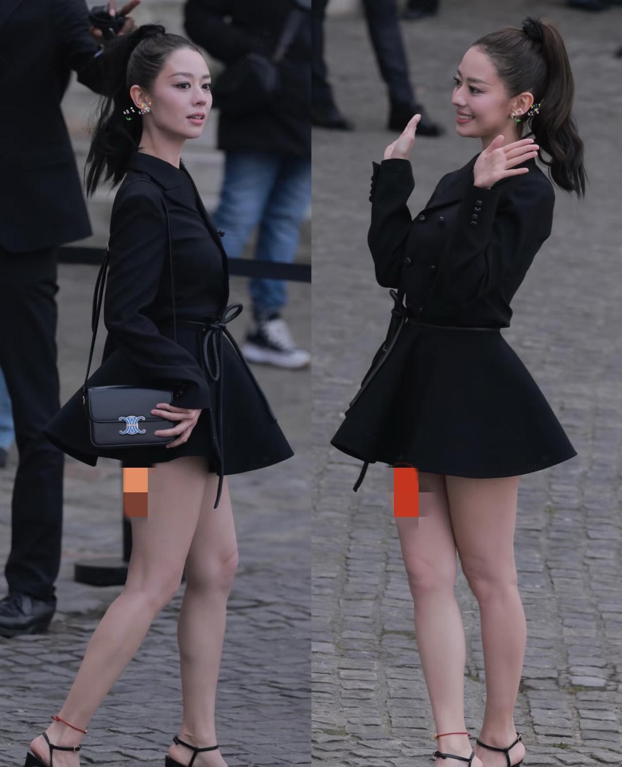 哇塞，看到吉娜巴黎外拍的照片，不得不感叹，这大长腿也太吸睛了吧！她这次的造型超赞