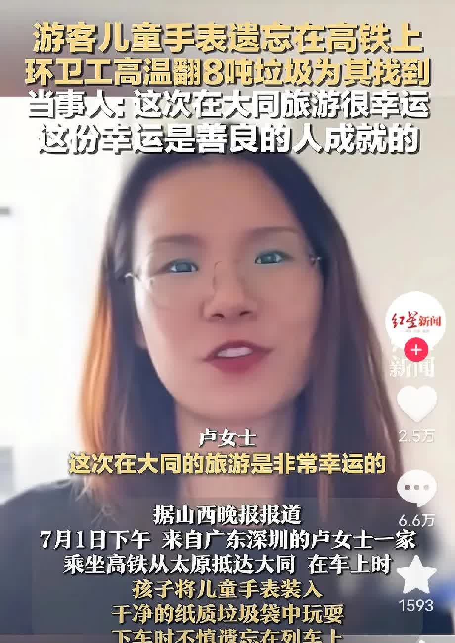 女子丢儿童手表不找，靠狂刷12345逼环卫翻8吨垃圾？后续绝了！卢女