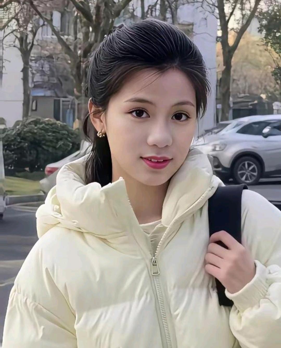 这么浓密健康的头发，这么灵动漂亮的大双眼皮，脸型又很饱满，轮廓线条又很流畅，这样