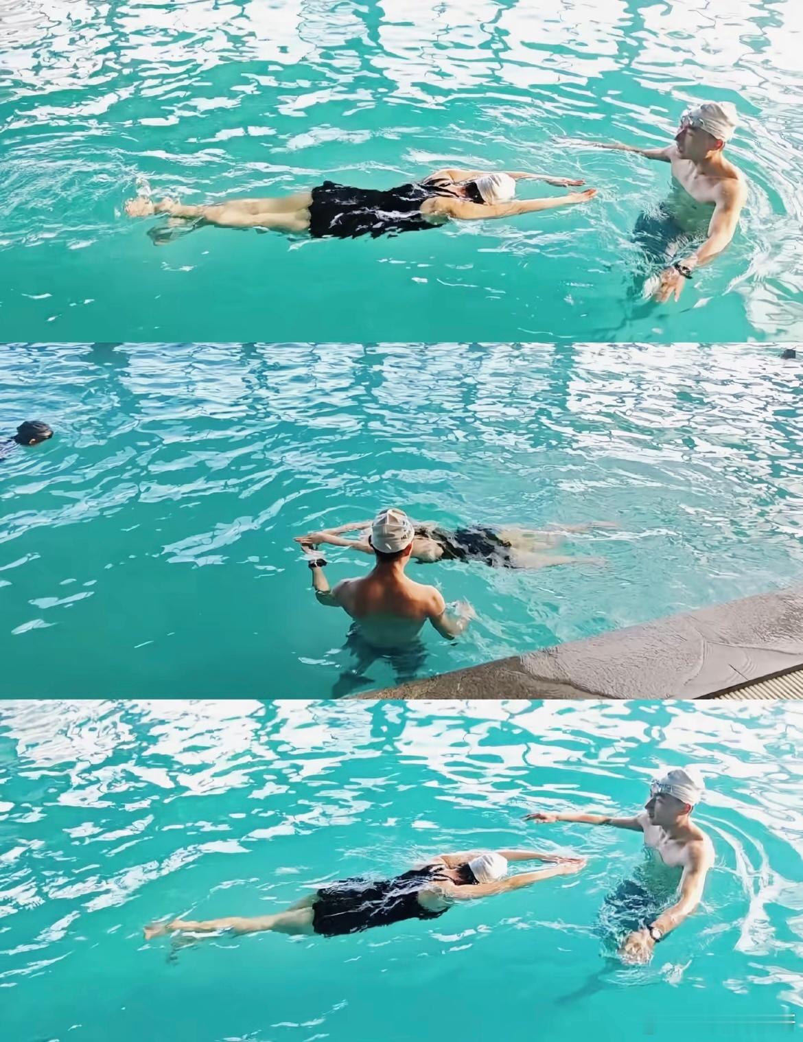 是男朋友也是一位有耐心的游泳教练