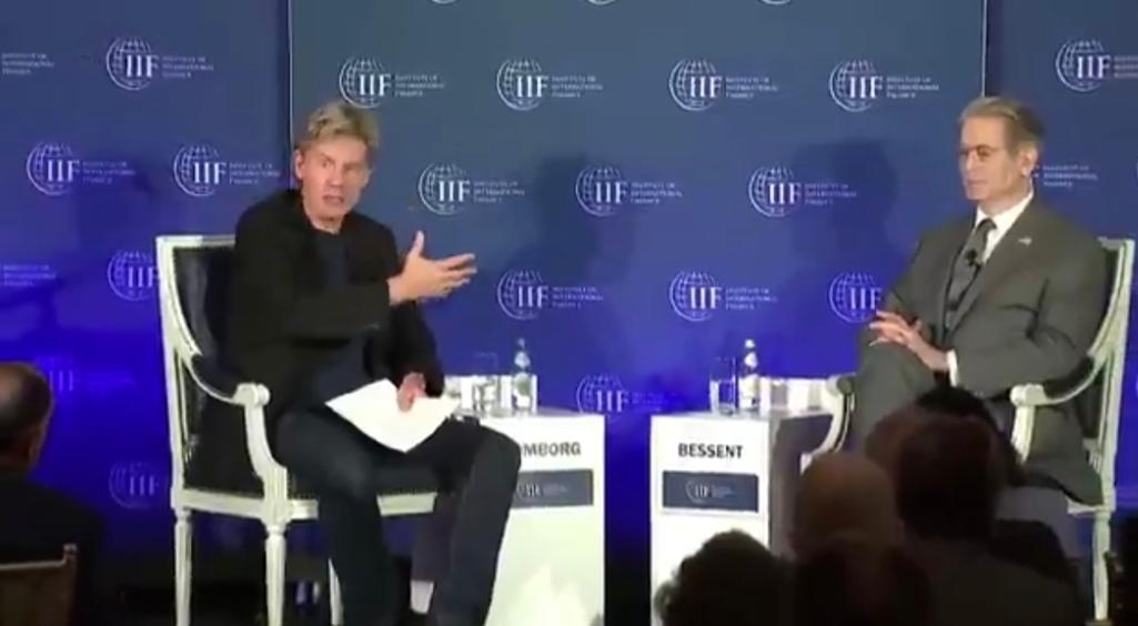 贝森特给我一种没见过世面的感觉！4月14号晚上，美国财长贝森特接受采访时，说的