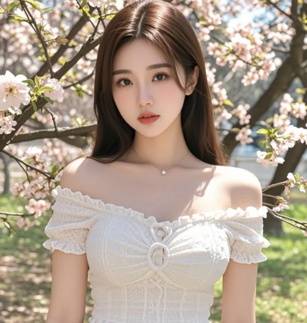 春日限定美景，樱花树下的女神太惊艳