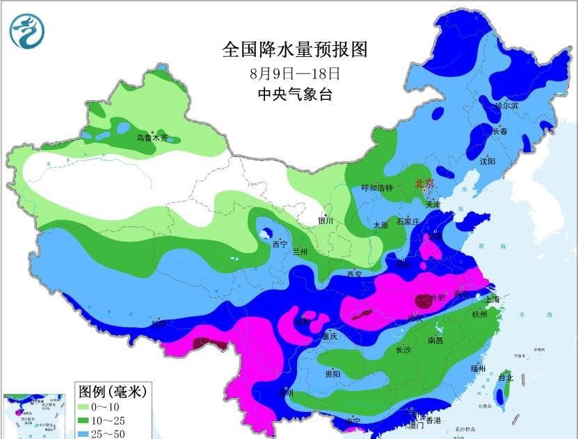 根据中央气象台预报，未来十天我国西南东部、江汉中南部、江淮中部、黄淮西部雨水偏多