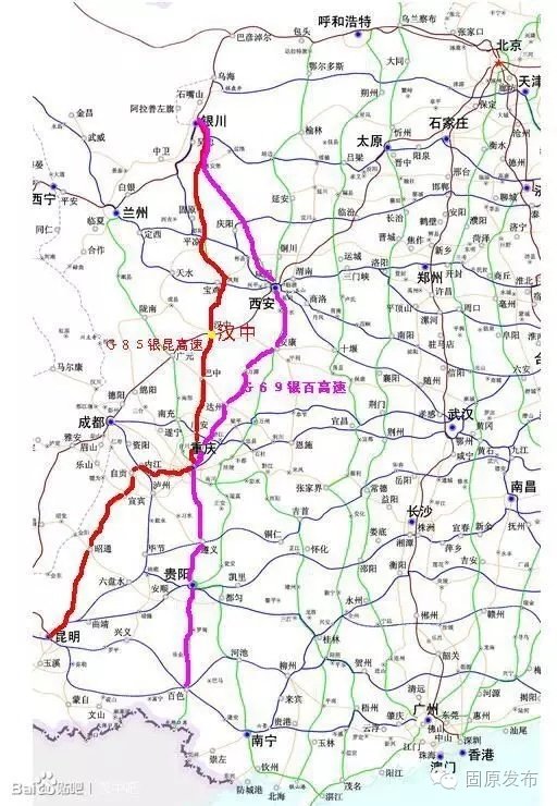 简称银百高速,中国国家高速公路网编号为g69, 起点在宁夏银川,途经