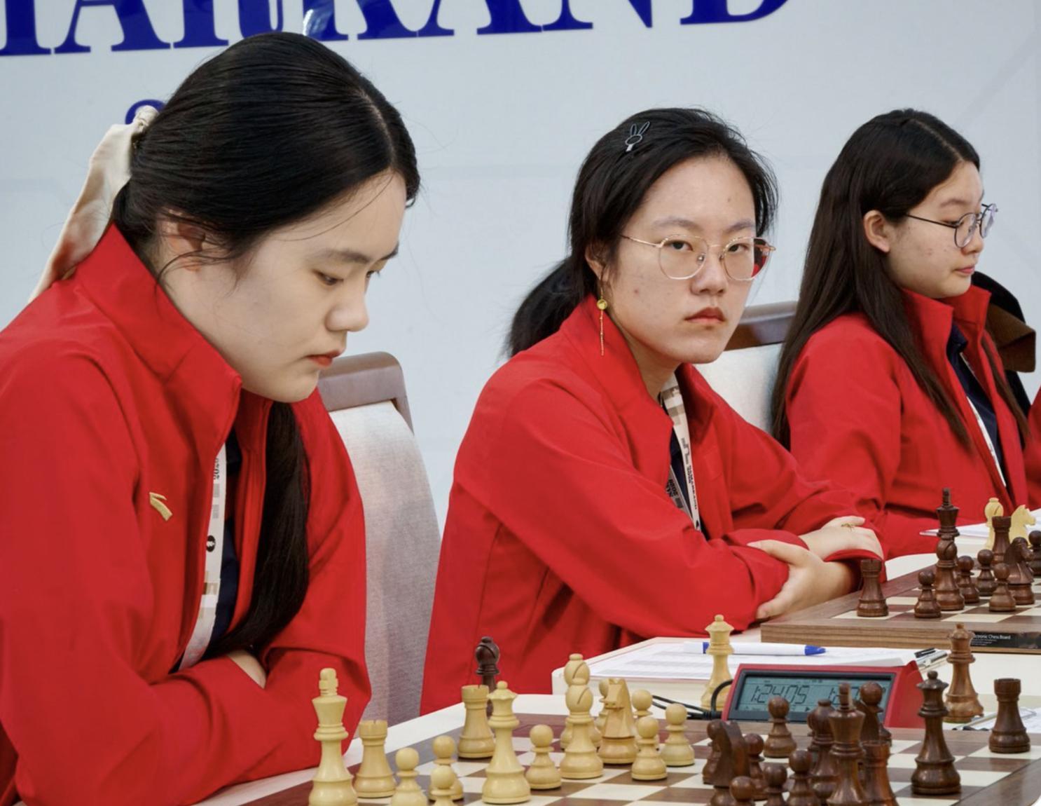 国际象棋【奥林匹克团体赛】女子组第十一轮，中国女队3-1战胜越南女队，其中朱锦
