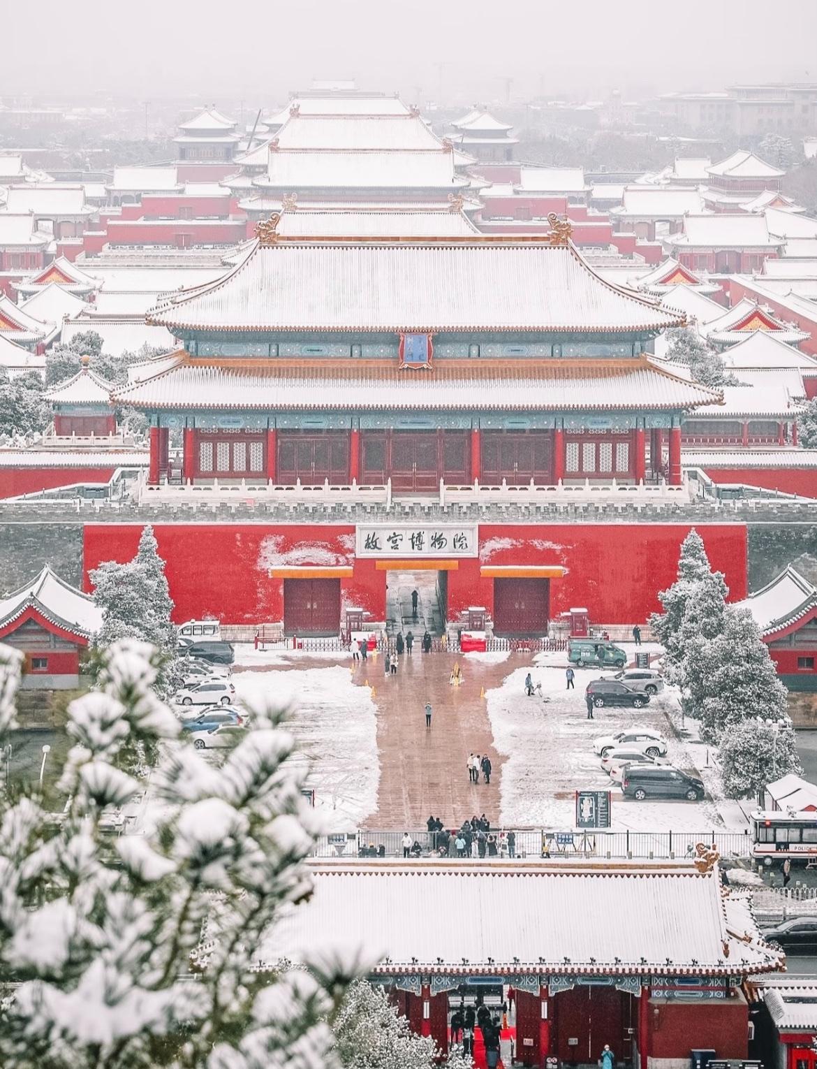 北京又下雪了，这一刻美如画