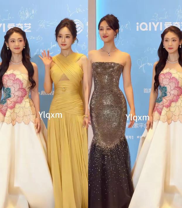 杨幂和蓝盈莹这张照片的“含金量”太高了尖叫之夜上，蓝盈莹身高直接碾压其他女明