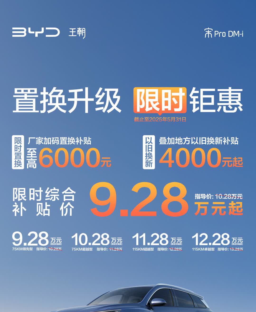 有没有发现最近比亚迪开始捆绑促销调价，国补+厂补，今天928的宋ProDM-i