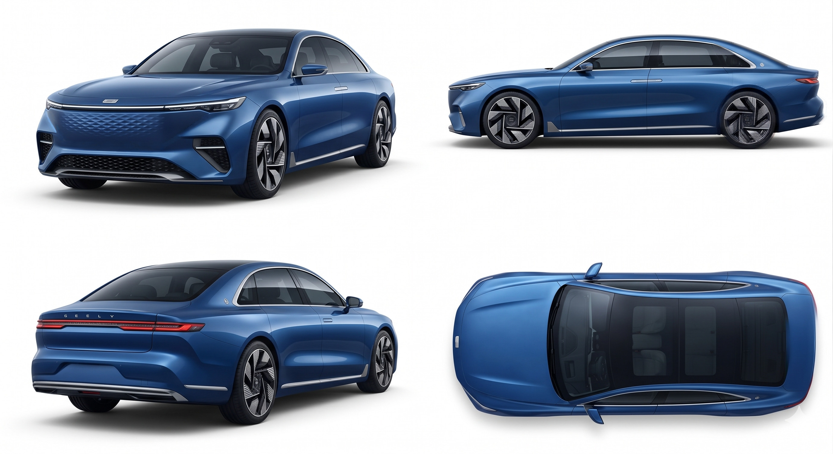 让ai猜测了一下银河之光二代概念车真实落地的样子，ai还是太克制了，对开门、车轮