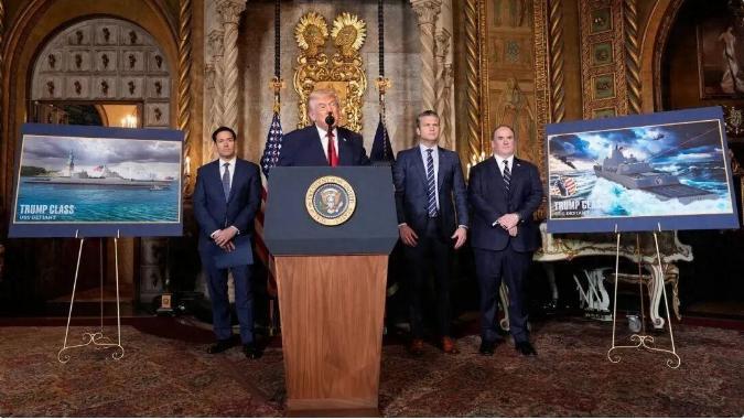 美国发的邀请，中方断然拒绝，特朗普转身通告全球，要造25艘战舰。前不久，美国