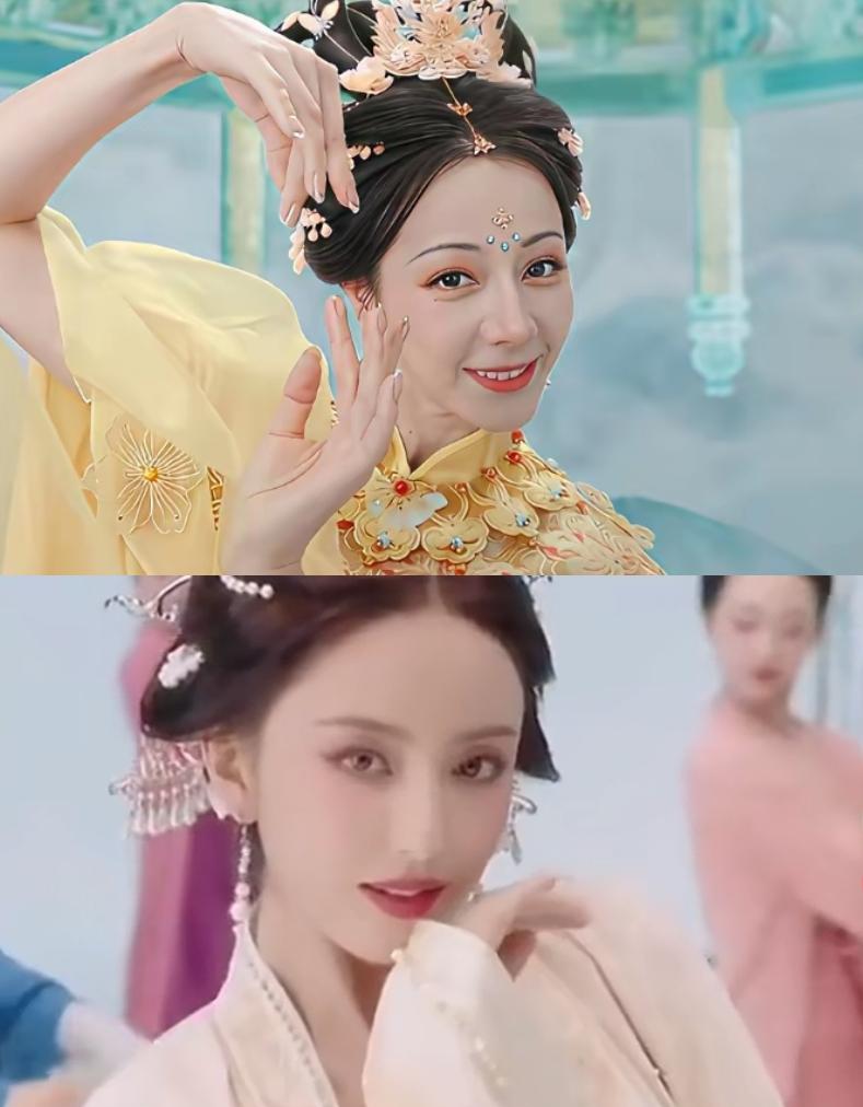 热巴那版嫦娥不是丑，是AI给整崩了。四十个追踪点，一上锐化，鼻子尖得能戳破屏幕