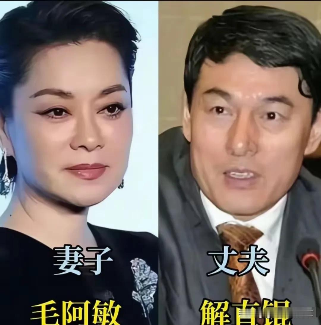 低调恩爱的夫妻。毛阿敏的富豪丈夫解直银，却生活简朴，无奢侈品，常坐商务舱，住普